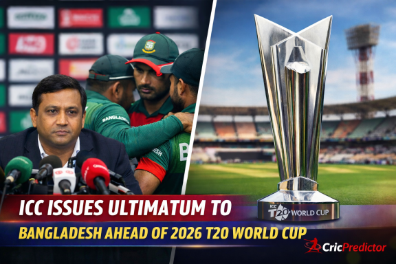 Bangladesh cricket team huddle vs ICC T20 World Cup trophy amid 2026 venue dispute