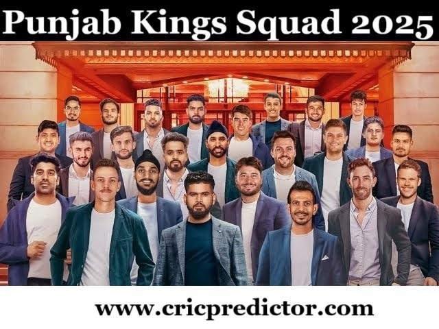 Punjab Kings Squad for Indian Premier League 2025