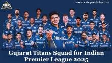 Gujarat Titans Squad for Indian Premier League 2025