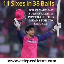 11 Sixes in 38 Balls: What Vaibhav Suryavanshi’s Power-Hitting Means for T20 Cricket